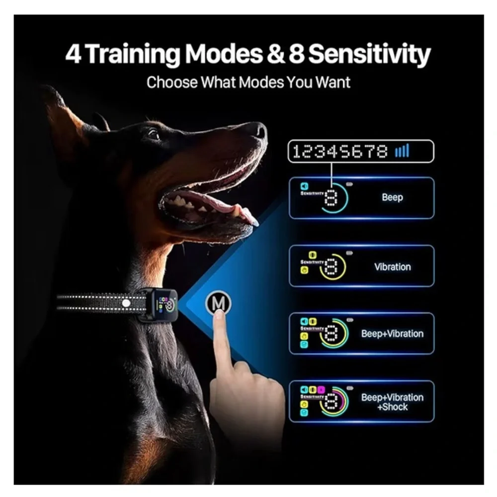 Smart Dog bark training collar - Black